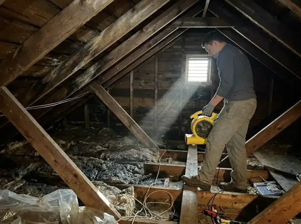attic-water-damage-drying-proc-007 — frequently asked questions, Emergency Water Extraction & 24/7 Flood Response in Harring…